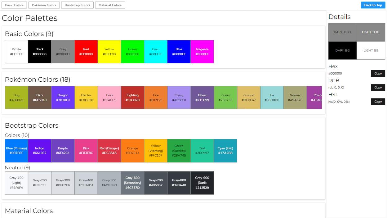 Color Palettes