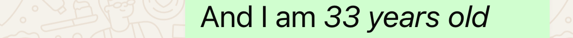 Screenshot of Italicized WhatsApp Text